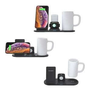 15W Multi-function Wireless Charger with Heating Cup